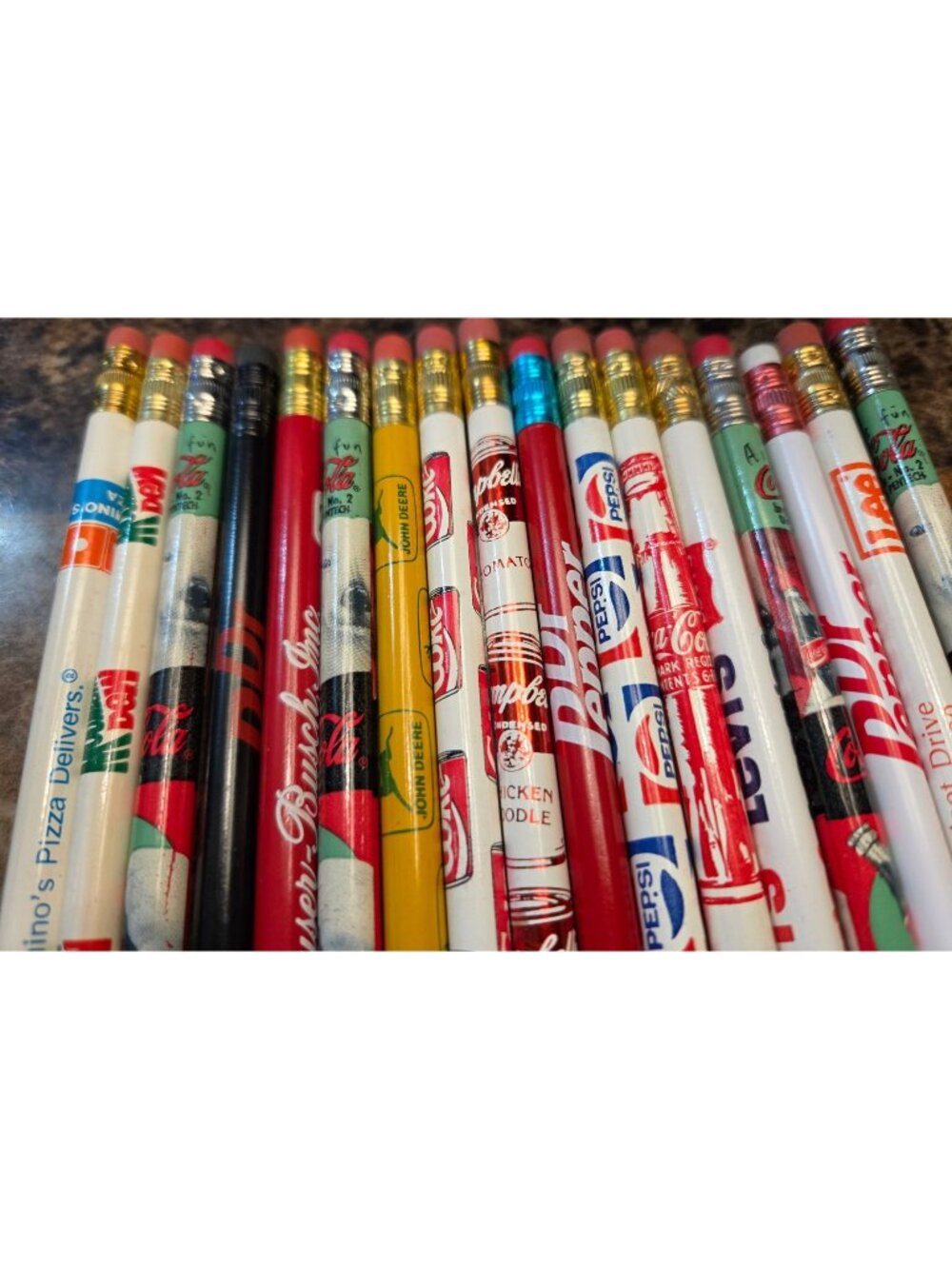 Vintage Advertising Pencil Lot Coca-Cola Pepsi Levis Campbells Collectibles No.